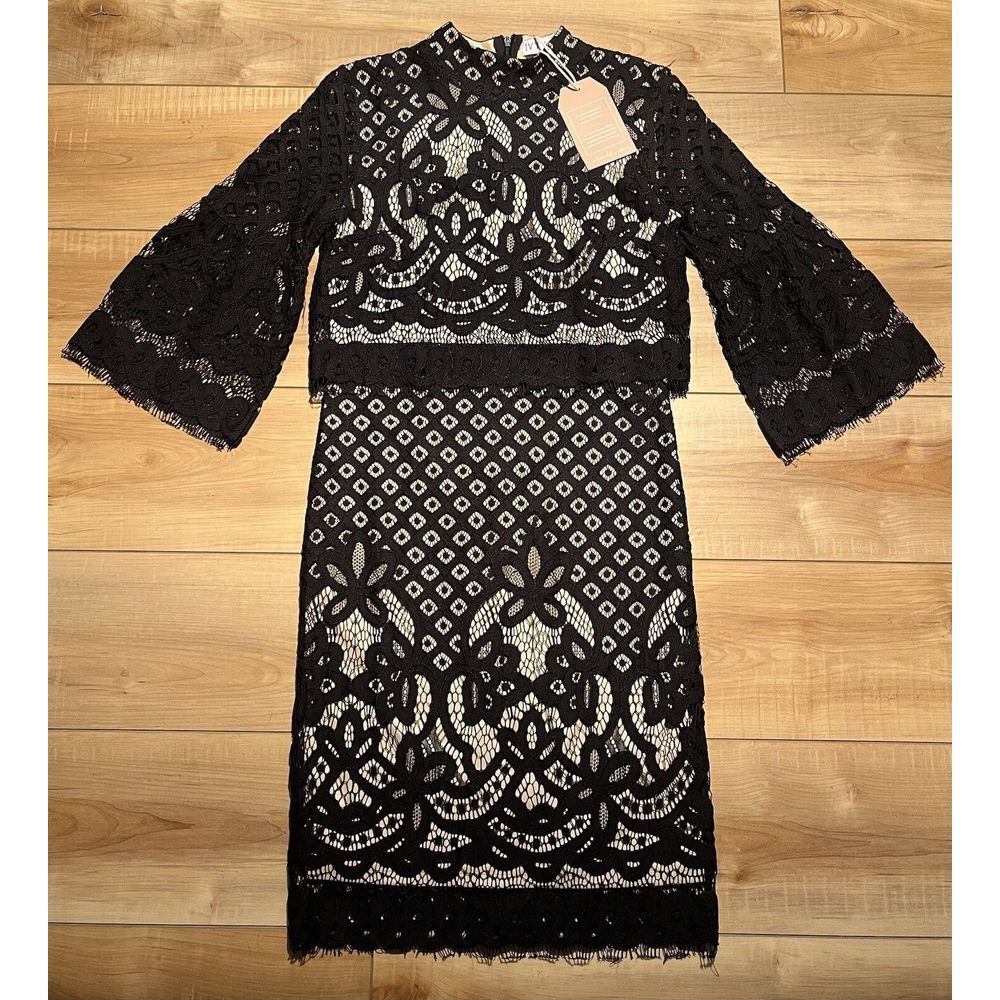 Ivy City Co Black Lace Dress